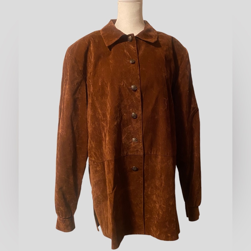 Vintage 1980s Riverchase brown soft button down top